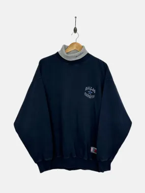90's Dallas Cowboys NFL Embroidered Vintage Mock-Neck Sweatshirt Size XL