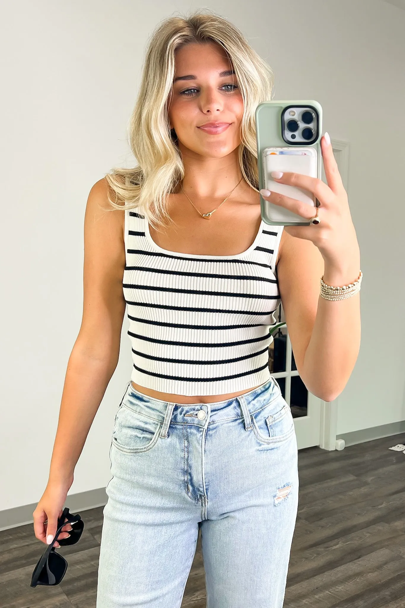 Annette Striped Knit Tank Top - FINAL SALE
