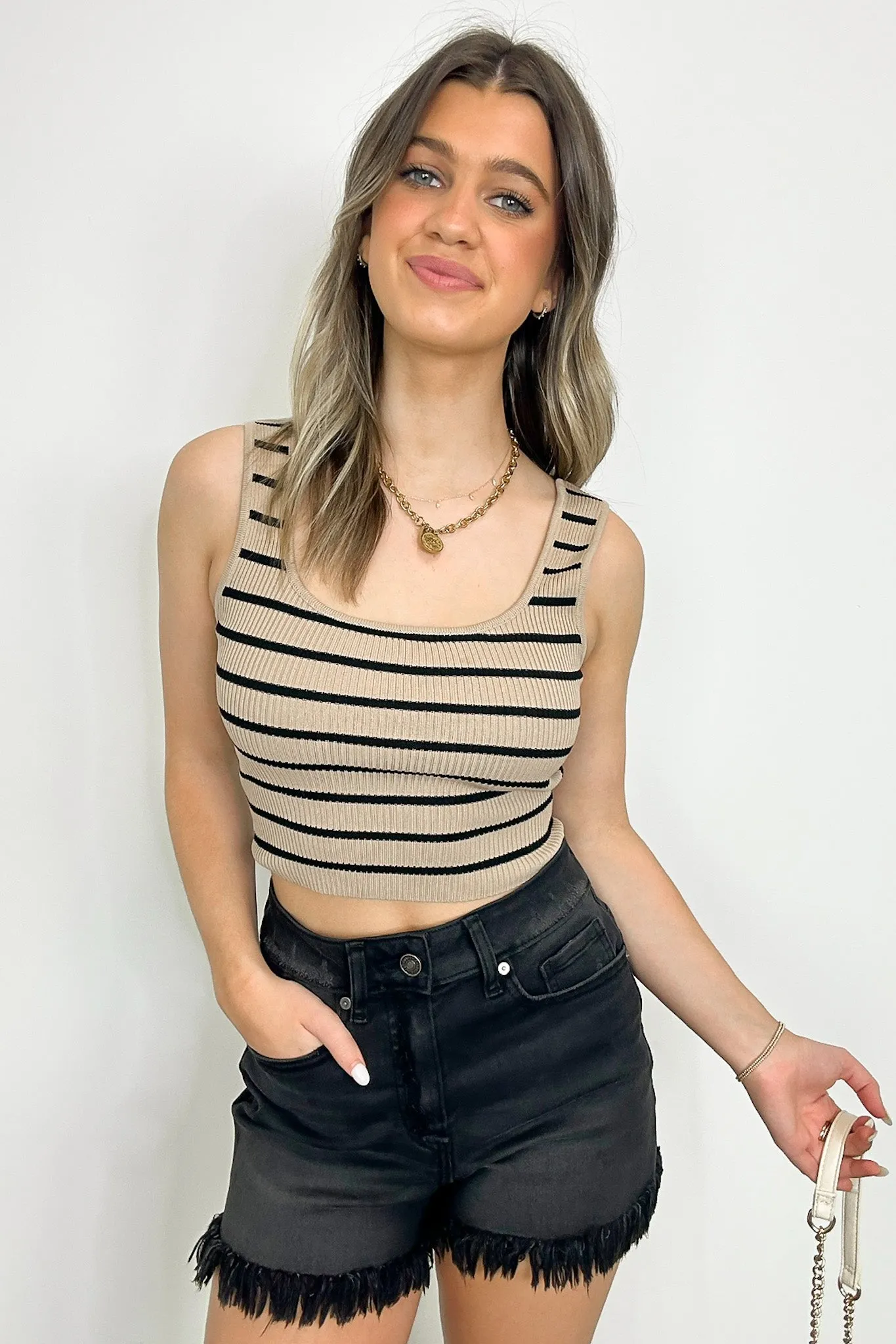 Annette Striped Knit Tank Top - FINAL SALE