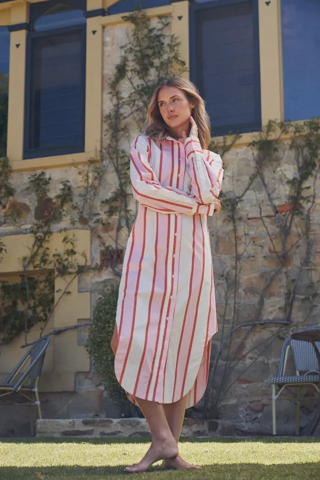 Aston Studio Finn Shirt Dress in Hana Stripe
