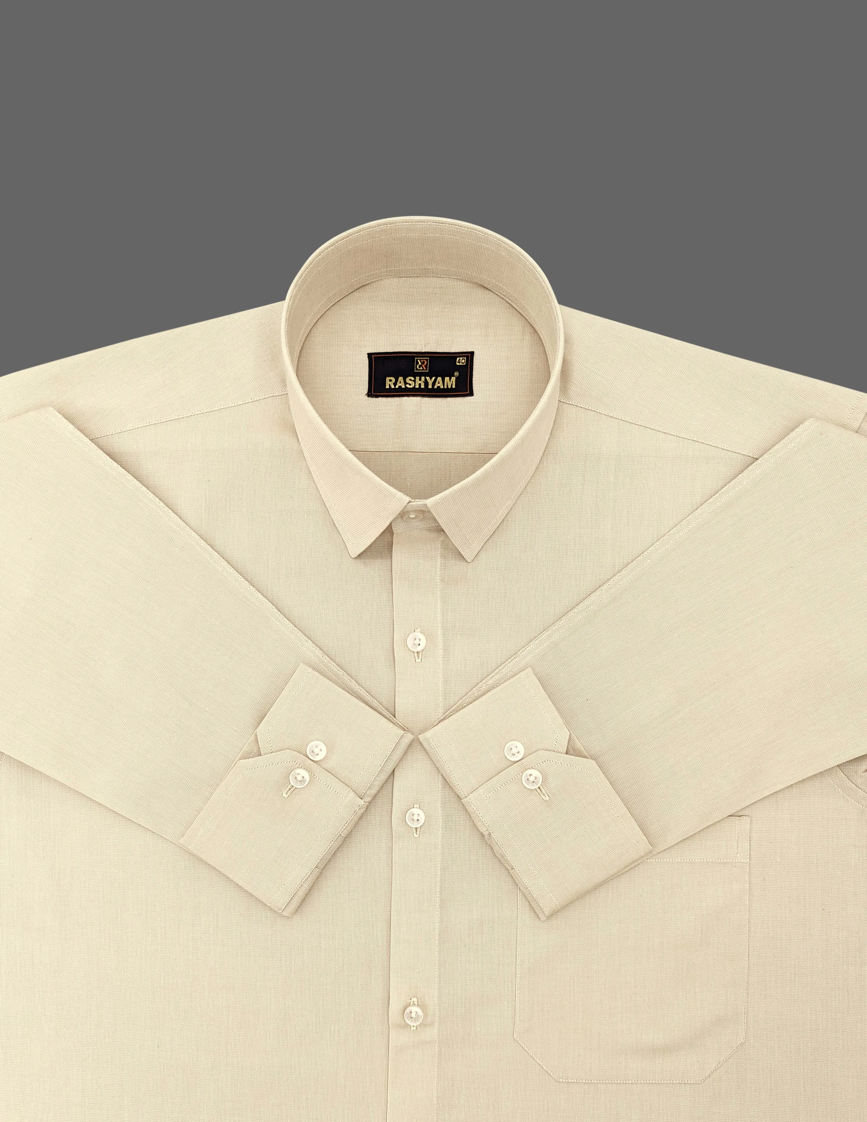 Atrani Brown Solid Premium Giza Cotton Formal Shirt For Men