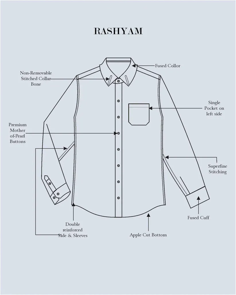Atrani Brown Solid Premium Giza Cotton Formal Shirt For Men
