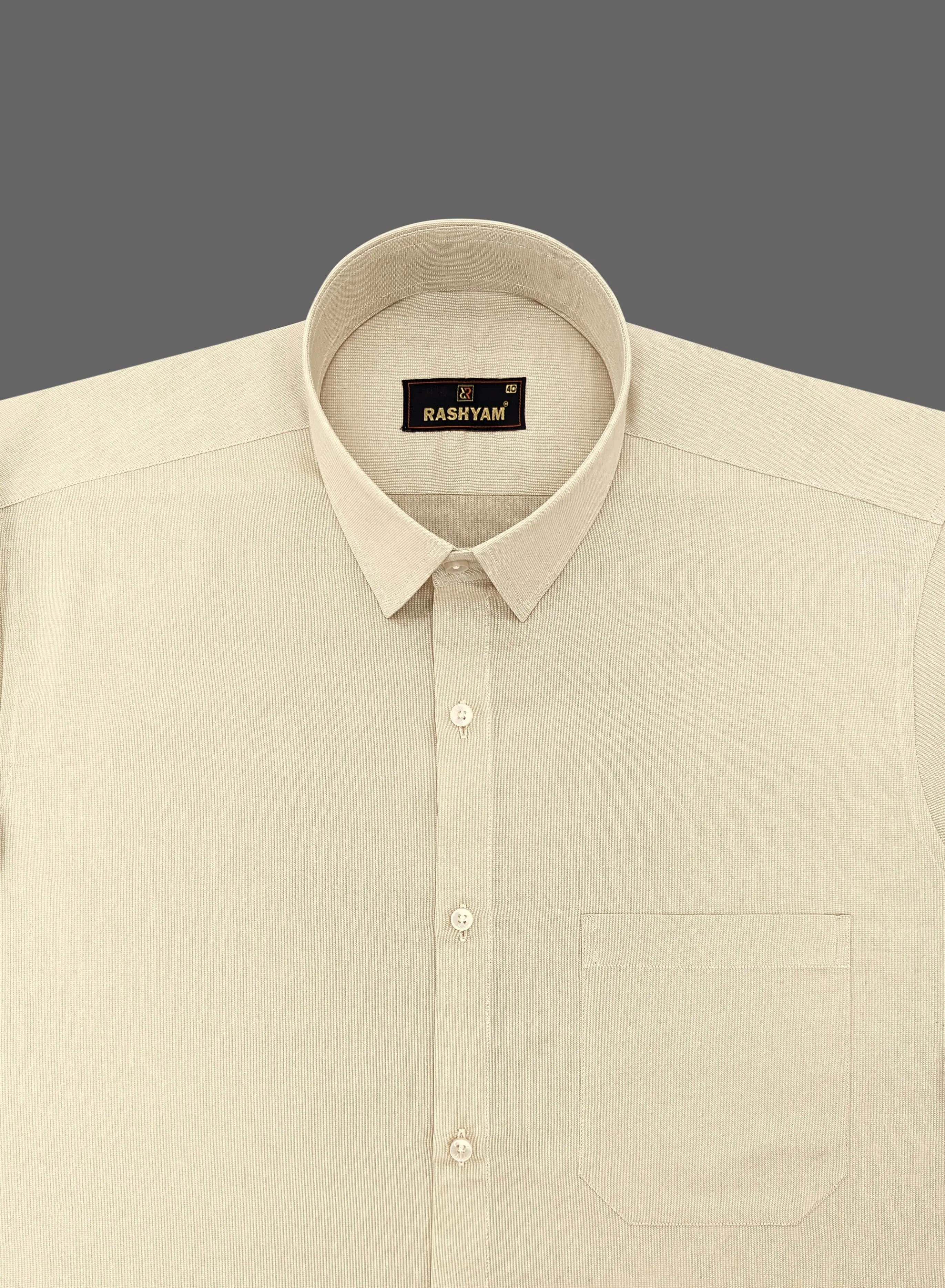 Atrani Brown Solid Premium Giza Cotton Formal Shirt For Men