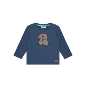 Baby Long Sleeve Tee - Blue Breakfast Dog by Babyface
