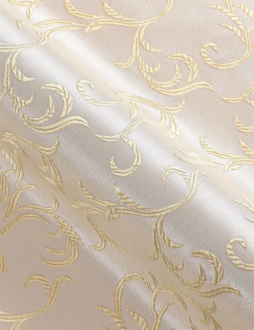 Barry.wang Button Down Shirt Men's Champagne Floral Silk Dress Shirt