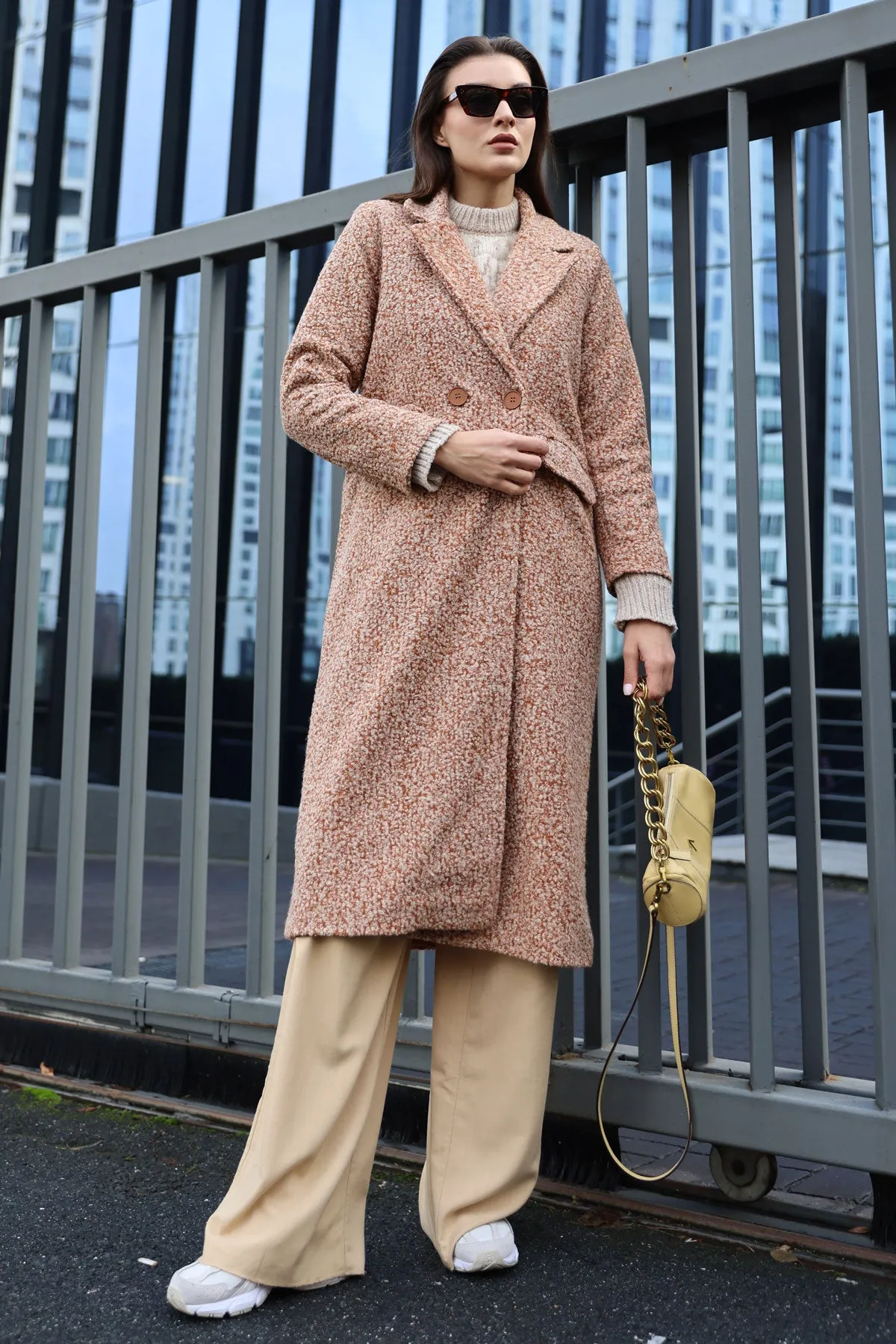 BGD Women Taba Oversize Long Buckle Coat 9127 - Avondale
