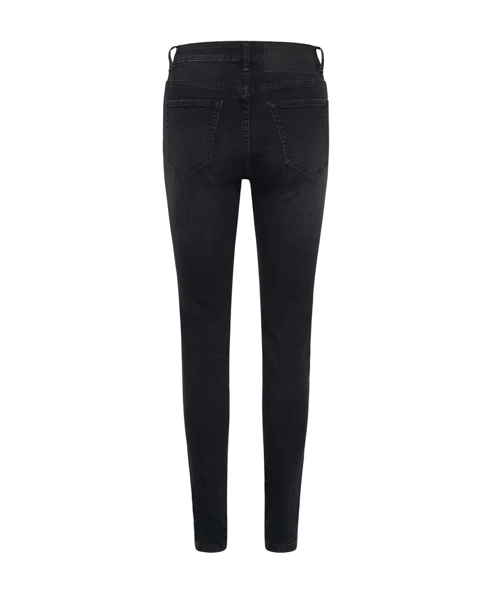 BLACK INK FREEBIRDS II HIGH WAIST FITTED JEANS