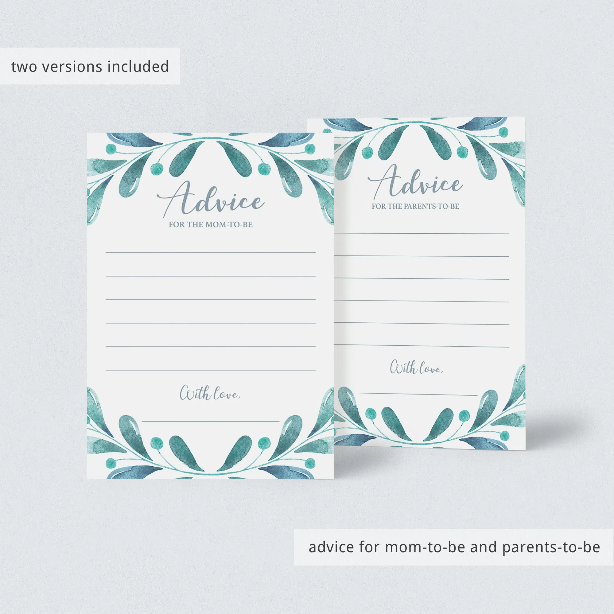Blue and Silver Baby Shower Games Bundle Winter Theme