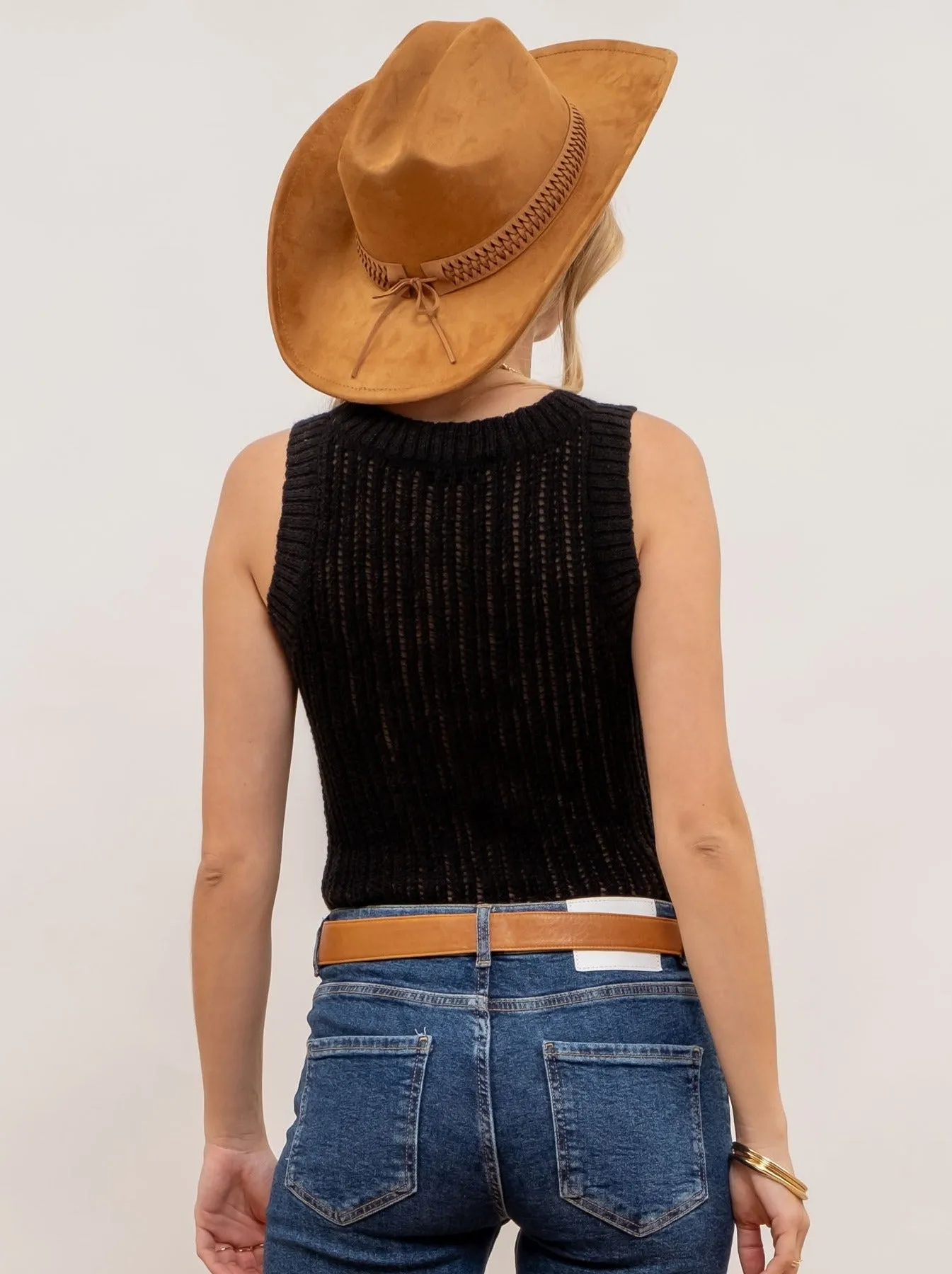 BP Crochet Knit Sweater Tank