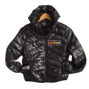 Detroit Rhythm Women's Jacket. Black Lightweight Bubble Down Coat