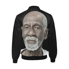 Dr Sebi Bomber Jacket All Over Print Quilted Bomber Jacket for Men