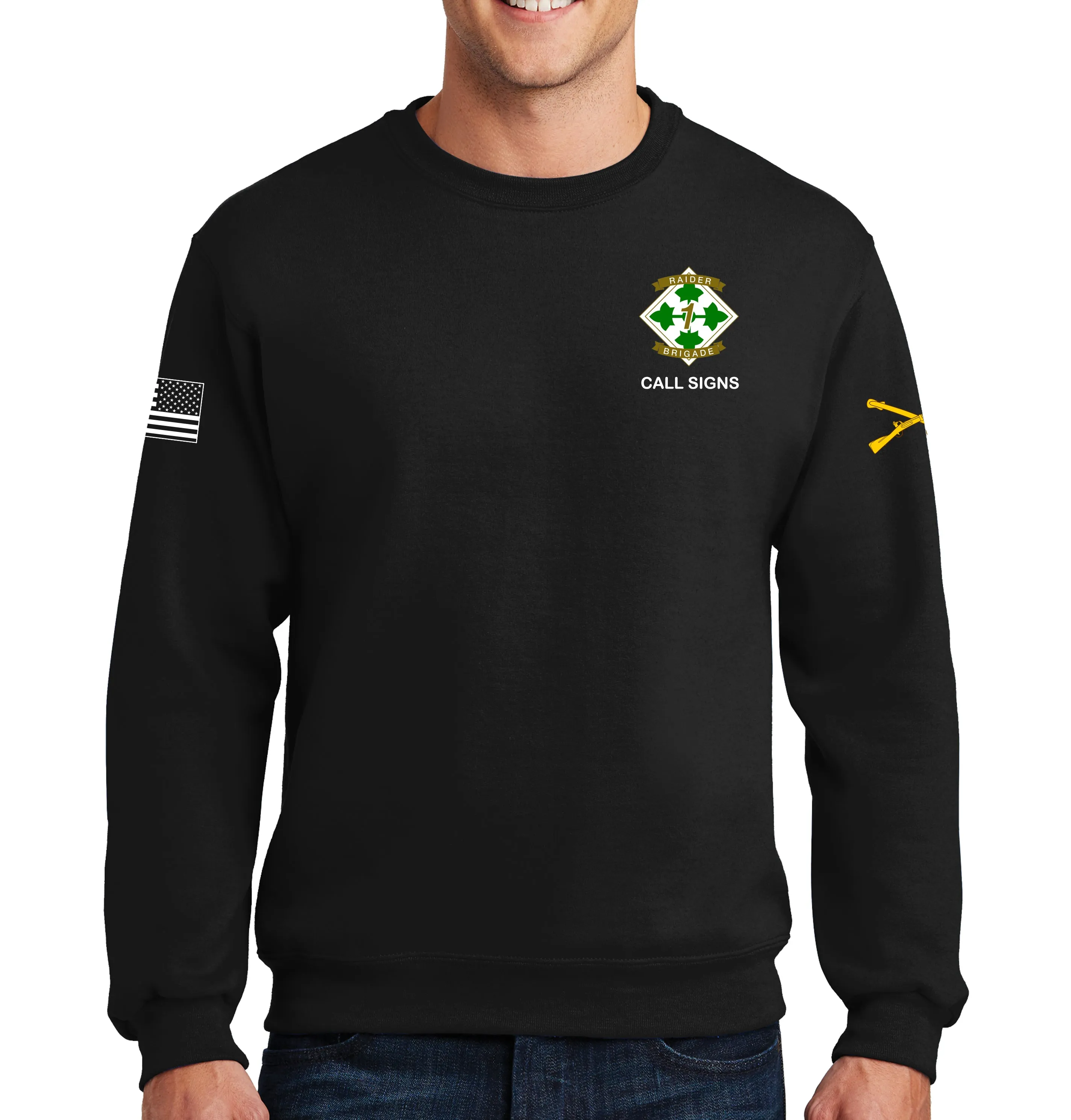 E Troop Crewneck Unisex Sweatshirt. This shirt IS approved for PT.