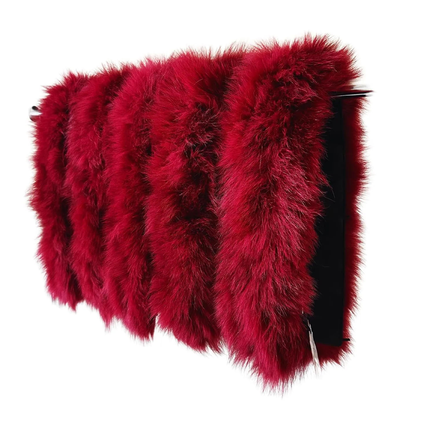 Fluffy Collar Cherry Fur Fox for winter coat parka hood 75 cm Mens and Womens