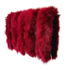 Fluffy Collar Cherry Fur Fox for winter coat parka hood 75 cm Mens and Womens