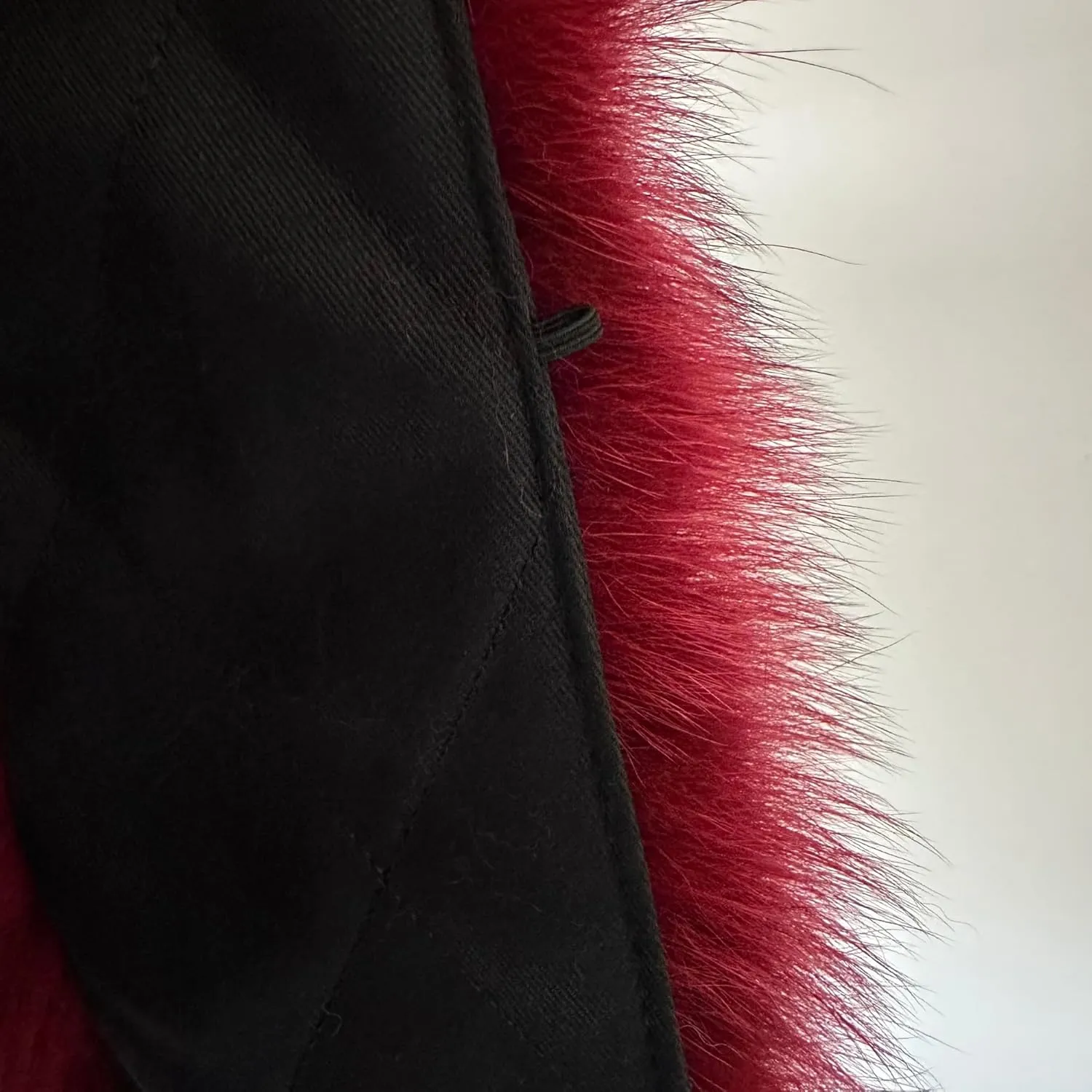 Fluffy Collar Cherry Fur Fox for winter coat parka hood 75 cm Mens and Womens