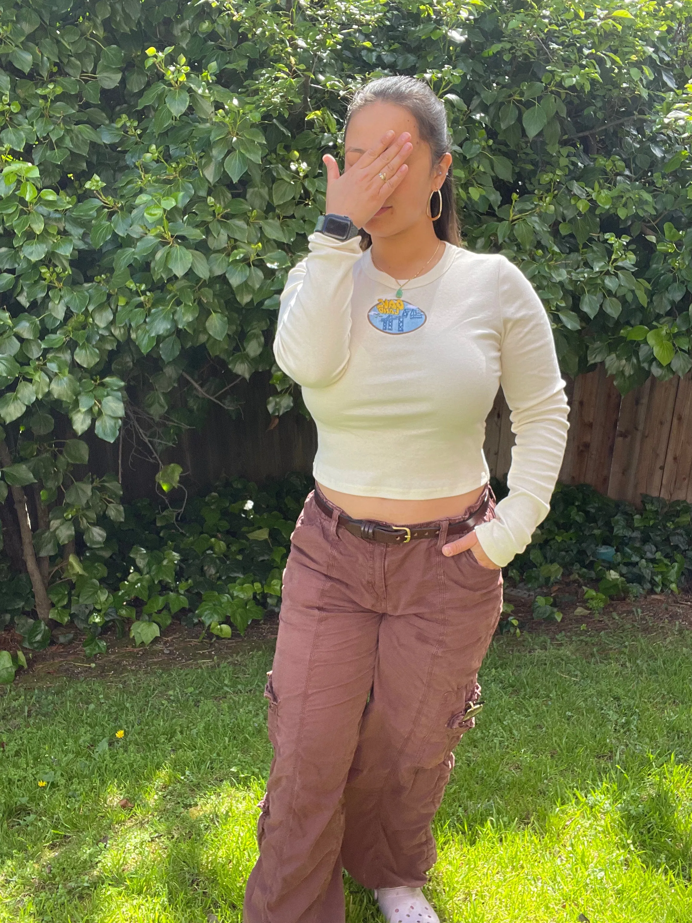For The Love Of Oakland - Baby Tee (Fitted Crop) Long Sleeve