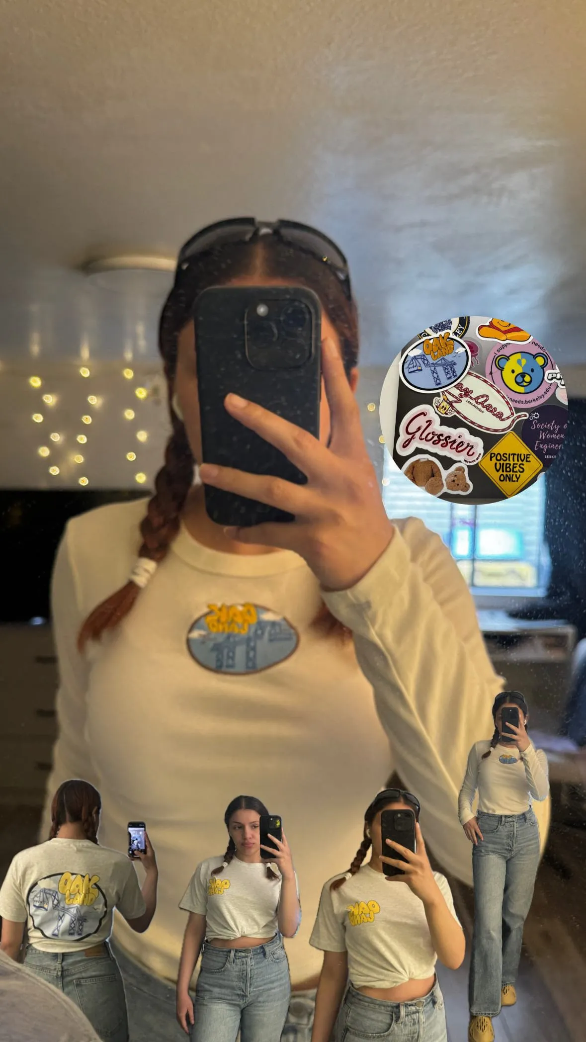 For The Love Of Oakland - Baby Tee (Fitted Crop) Long Sleeve