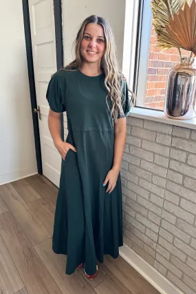 Forest Green Midi Dress