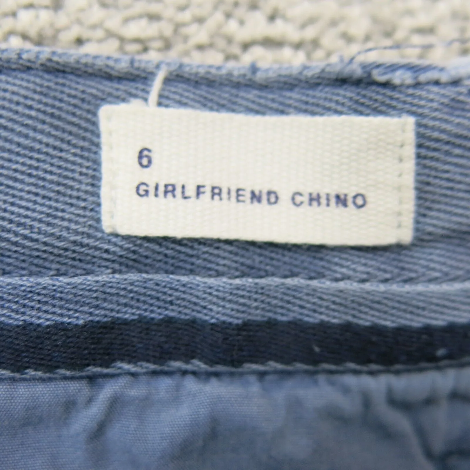 Gap Womens Pant Girlfriend Chino Slim Straight Leg Mid Rise Sky Blue Size 6