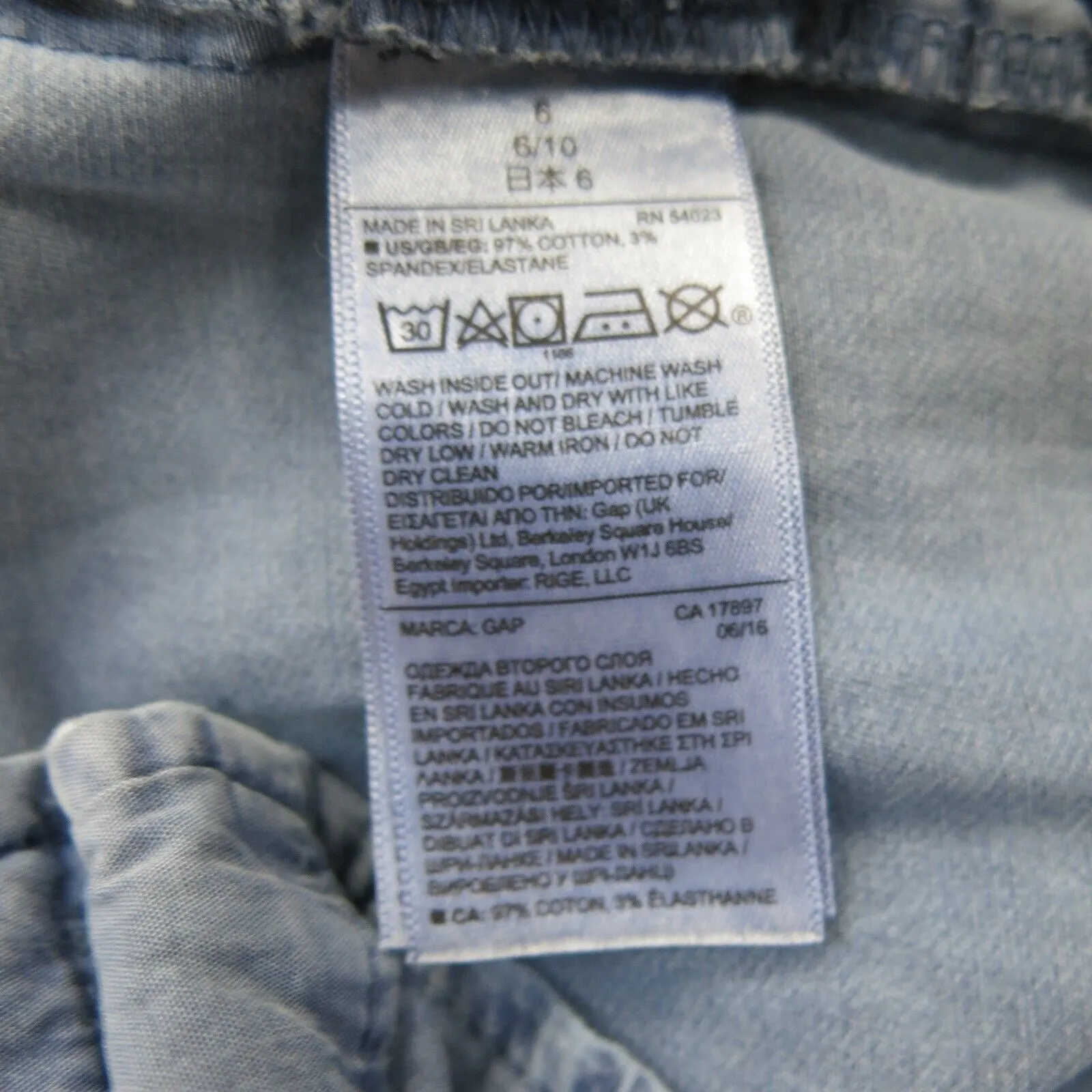 Gap Womens Pant Girlfriend Chino Slim Straight Leg Mid Rise Sky Blue Size 6