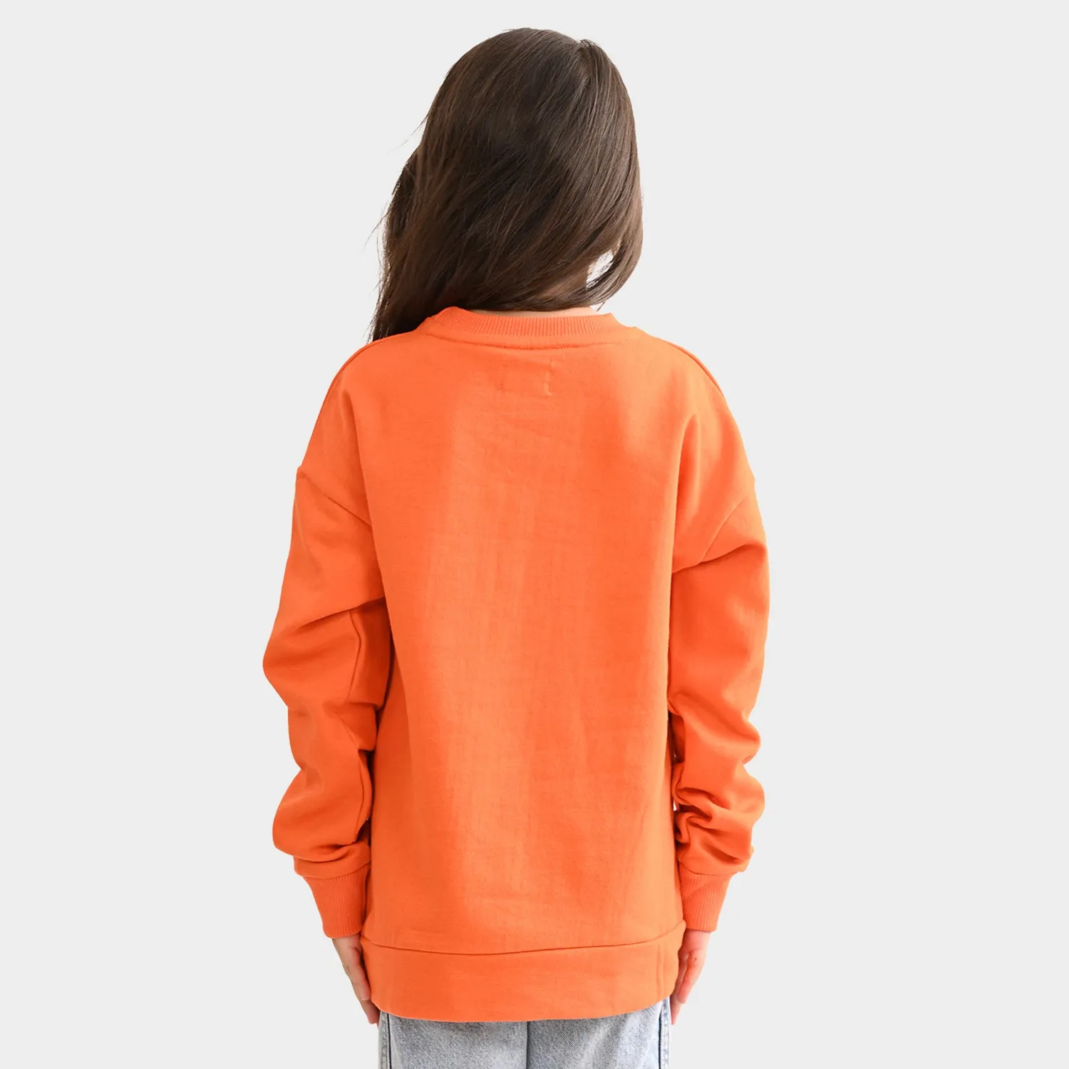 Girls Sweatshirt Orange