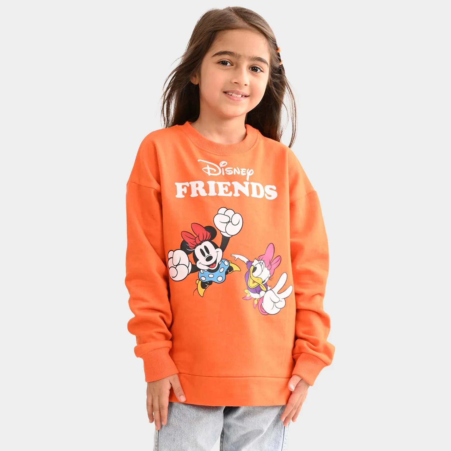 Girls Sweatshirt Orange