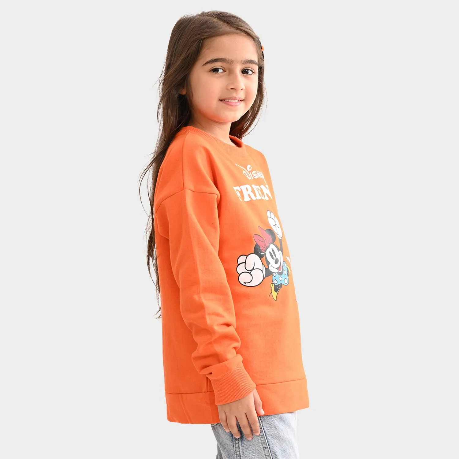 Girls Sweatshirt Orange
