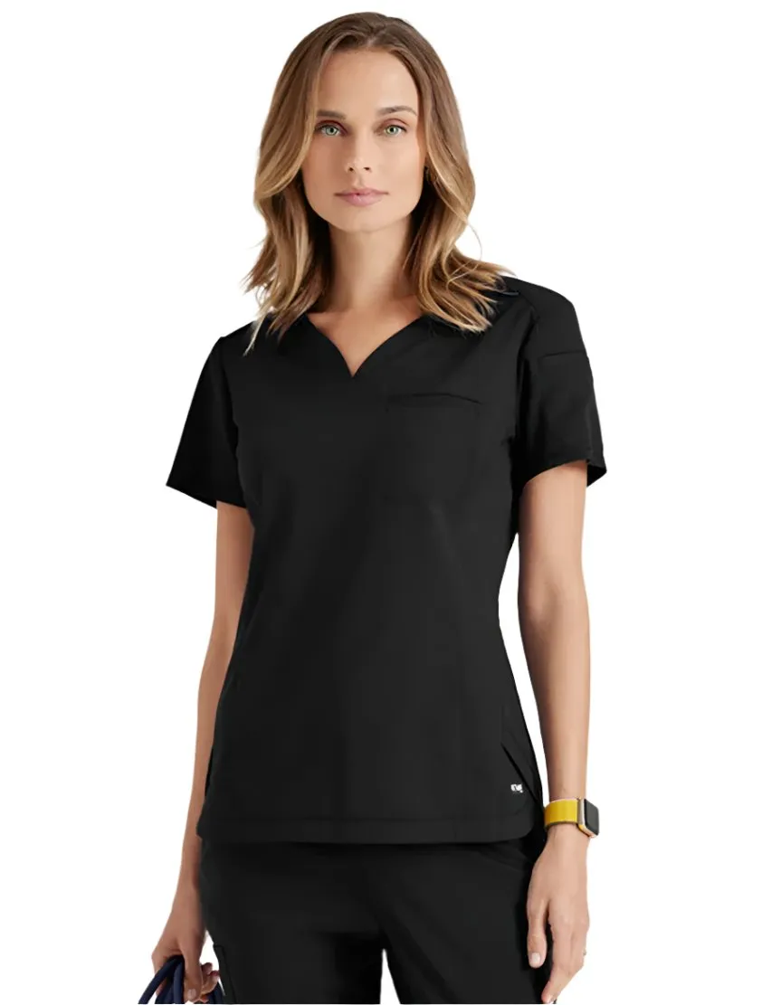 Grey's Anatomy Stretch™ by Barco Capri 2-Pocket Hourglass V-Neck Scrub Top