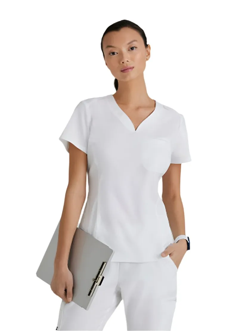 Grey's Anatomy Stretch™ by Barco Capri 2-Pocket Hourglass V-Neck Scrub Top