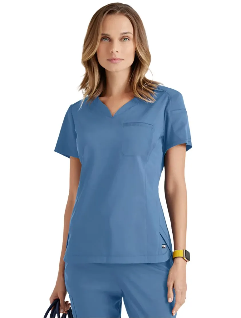 Grey's Anatomy Stretch™ by Barco Capri 2-Pocket Hourglass V-Neck Scrub Top