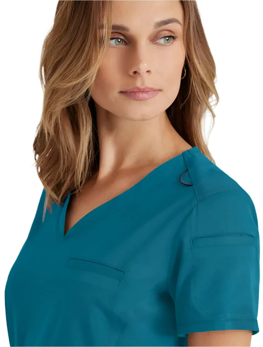 Grey's Anatomy Stretch™ by Barco Capri 2-Pocket Hourglass V-Neck Scrub Top