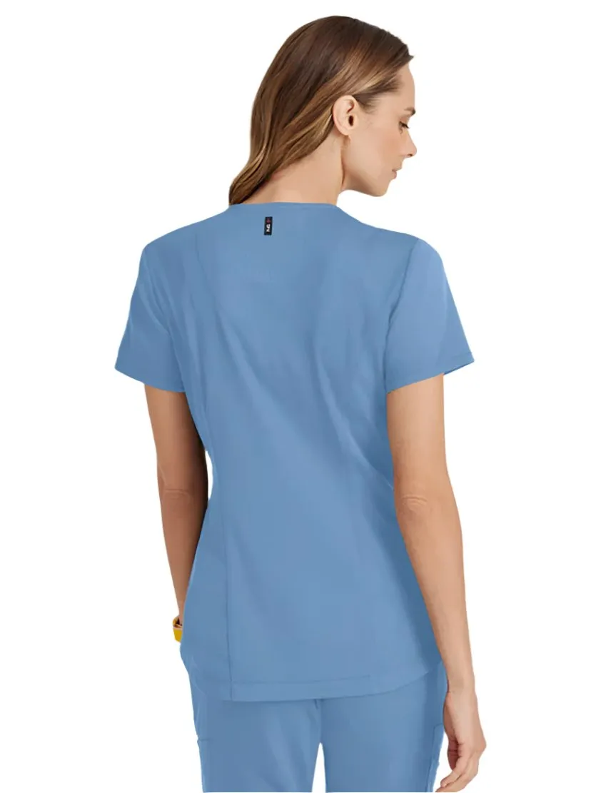 Grey's Anatomy Stretch™ by Barco Capri 2-Pocket Hourglass V-Neck Scrub Top