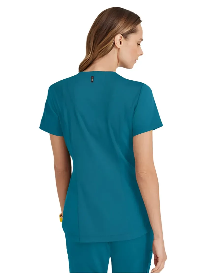 Grey's Anatomy Stretch™ by Barco Capri 2-Pocket Hourglass V-Neck Scrub Top