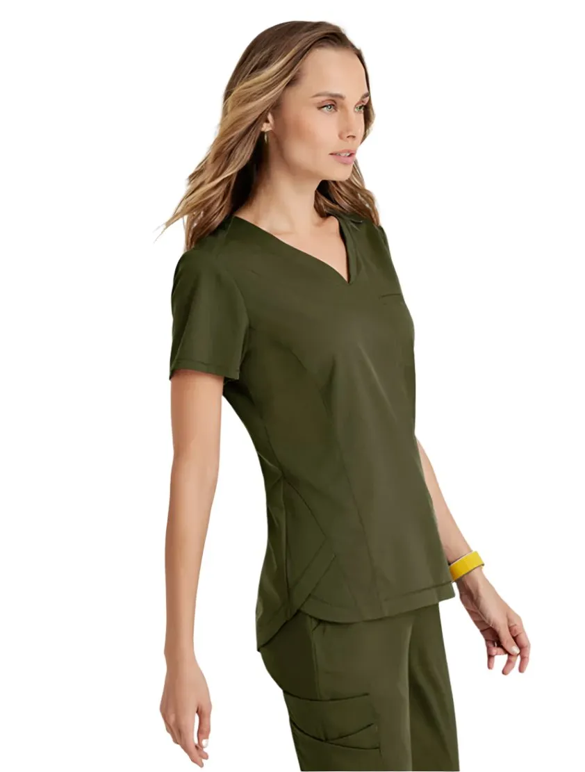Grey's Anatomy Stretch™ by Barco Capri 2-Pocket Hourglass V-Neck Scrub Top