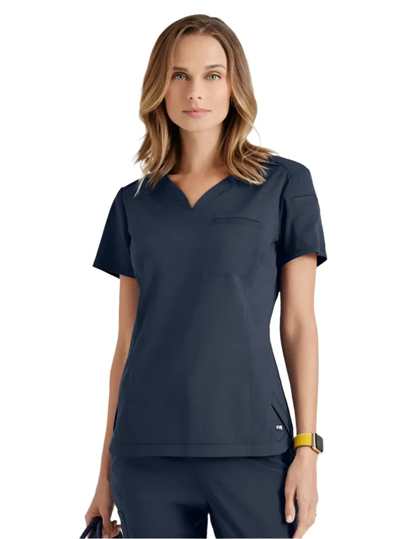Grey's Anatomy Stretch™ by Barco Capri 2-Pocket Hourglass V-Neck Scrub Top