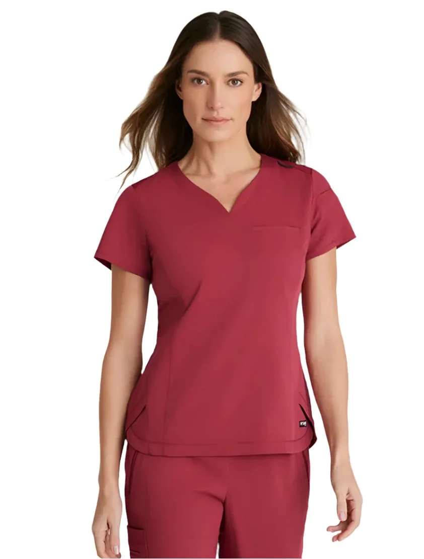 Grey's Anatomy Stretch™ by Barco Capri 2-Pocket Hourglass V-Neck Scrub Top