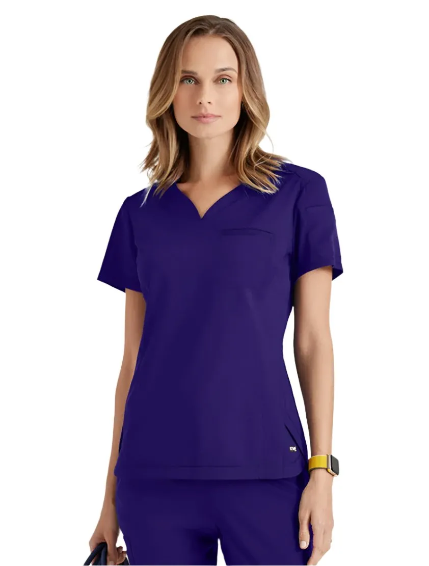 Grey's Anatomy Stretch™ by Barco Capri 2-Pocket Hourglass V-Neck Scrub Top