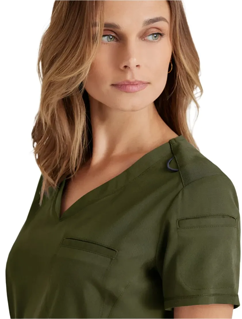 Grey's Anatomy Stretch™ by Barco Capri 2-Pocket Hourglass V-Neck Scrub Top