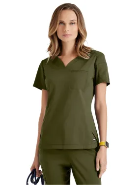 Grey's Anatomy Stretch™ by Barco Capri 2-Pocket Hourglass V-Neck Scrub Top