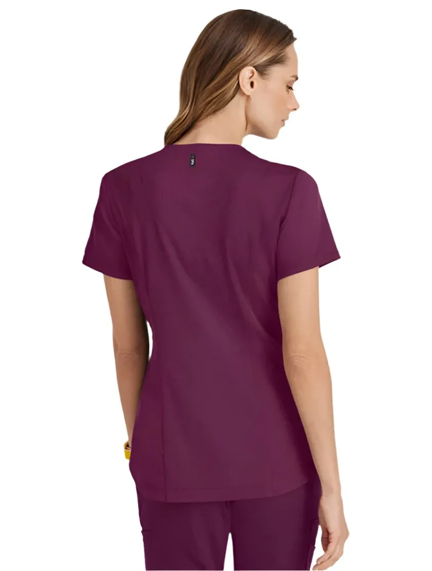 Grey's Anatomy Stretch™ by Barco Capri 2-Pocket Hourglass V-Neck Scrub Top