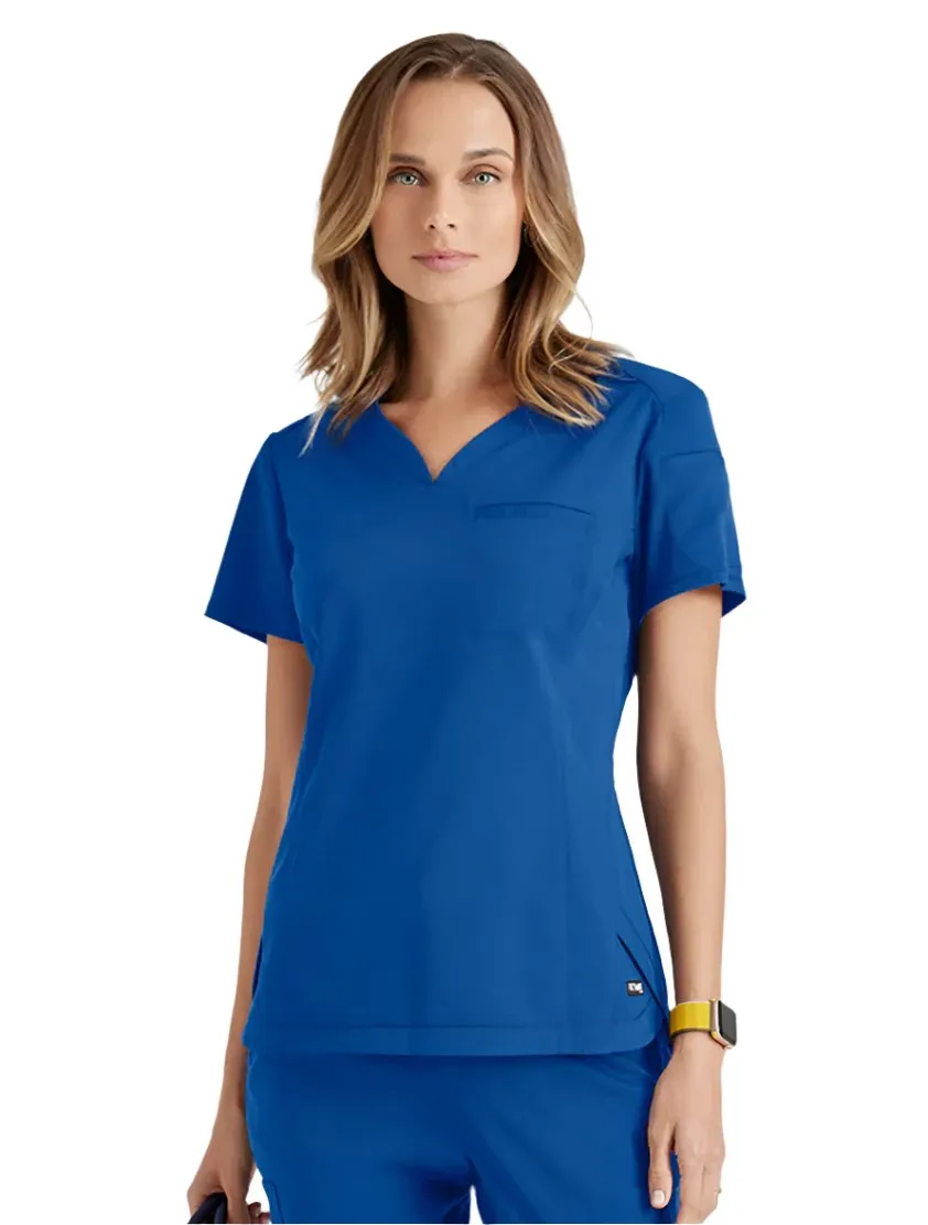 Grey's Anatomy Stretch™ by Barco Capri 2-Pocket Hourglass V-Neck Scrub Top