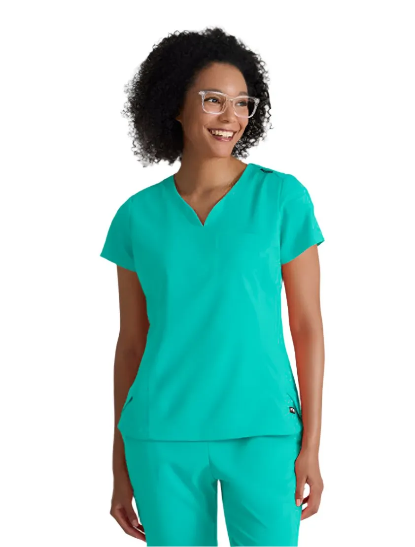 Grey's Anatomy Stretch™ by Barco Capri 2-Pocket Hourglass V-Neck Scrub Top