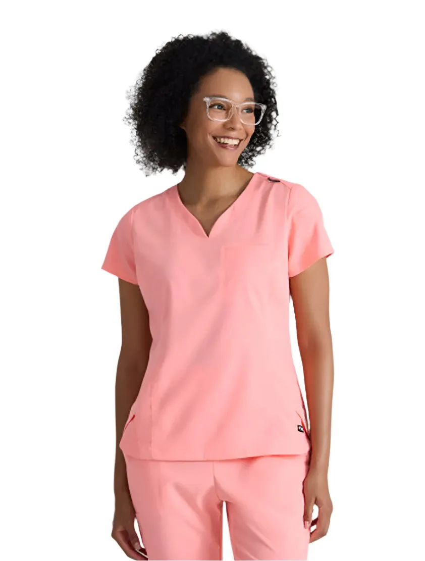 Grey's Anatomy Stretch™ by Barco Capri 2-Pocket Hourglass V-Neck Scrub Top