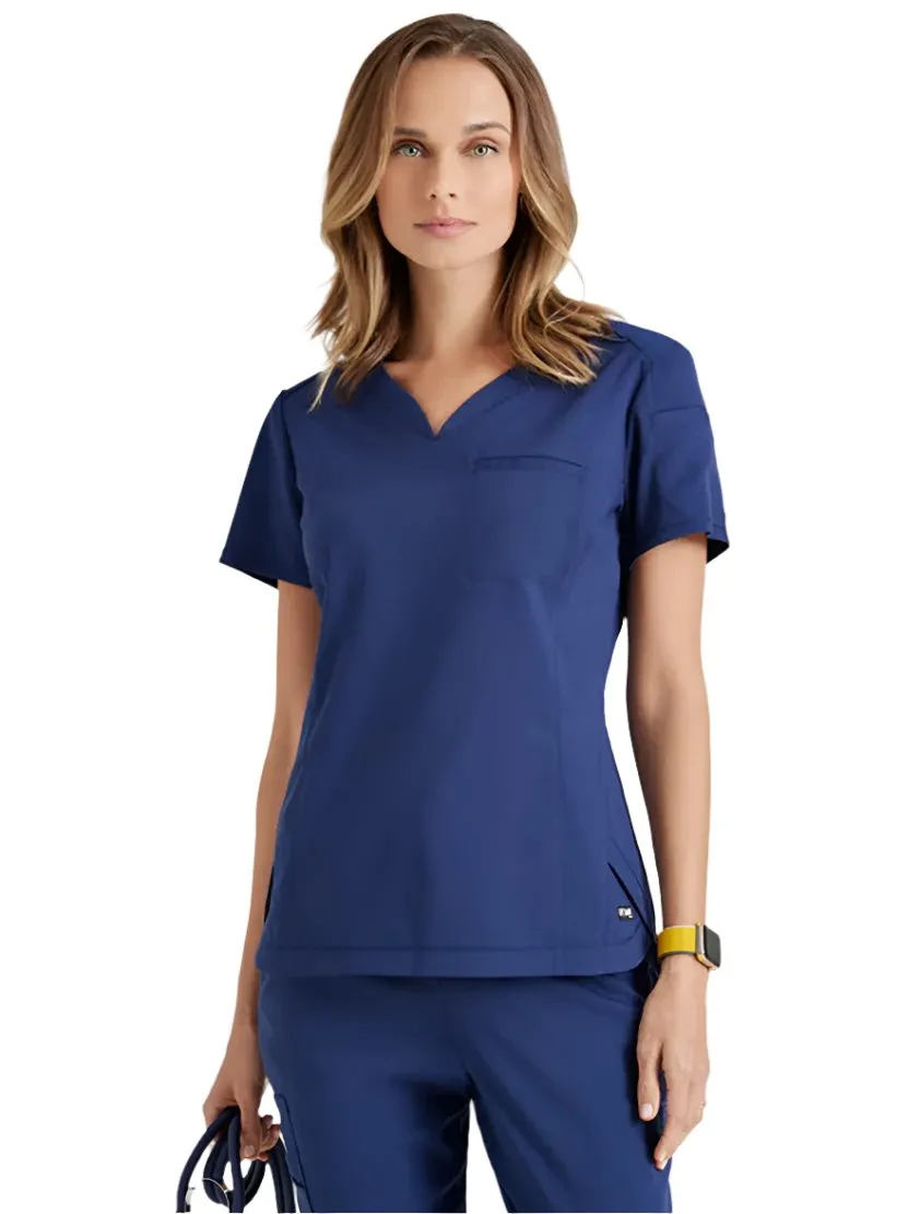 Grey's Anatomy Stretch™ by Barco Capri 2-Pocket Hourglass V-Neck Scrub Top