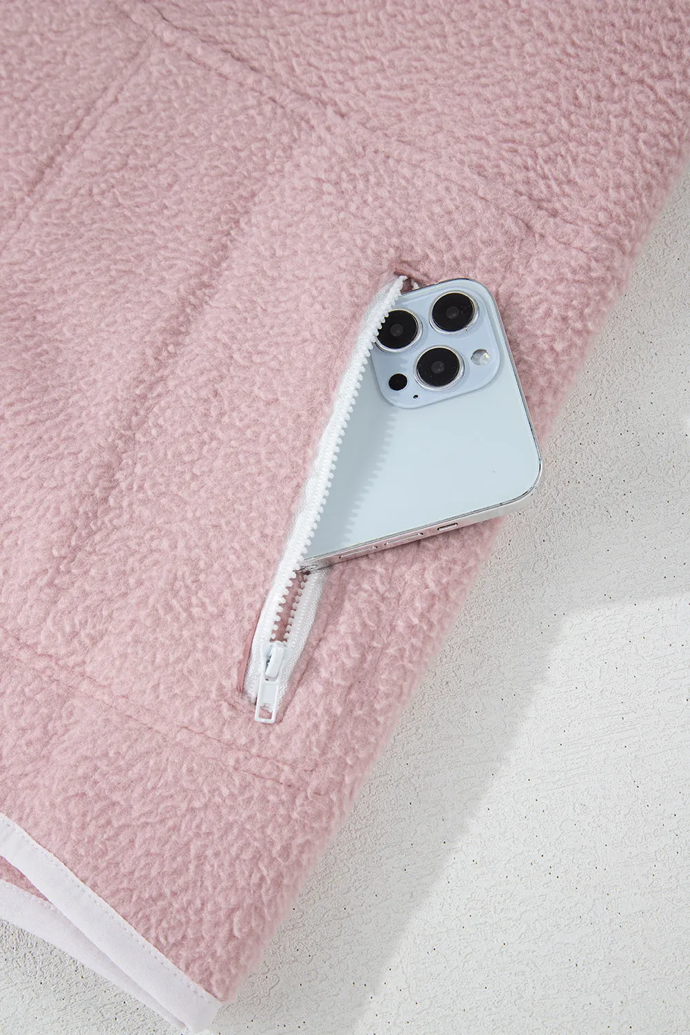 Half Snap Sweatshirt with Side Slit Pockets