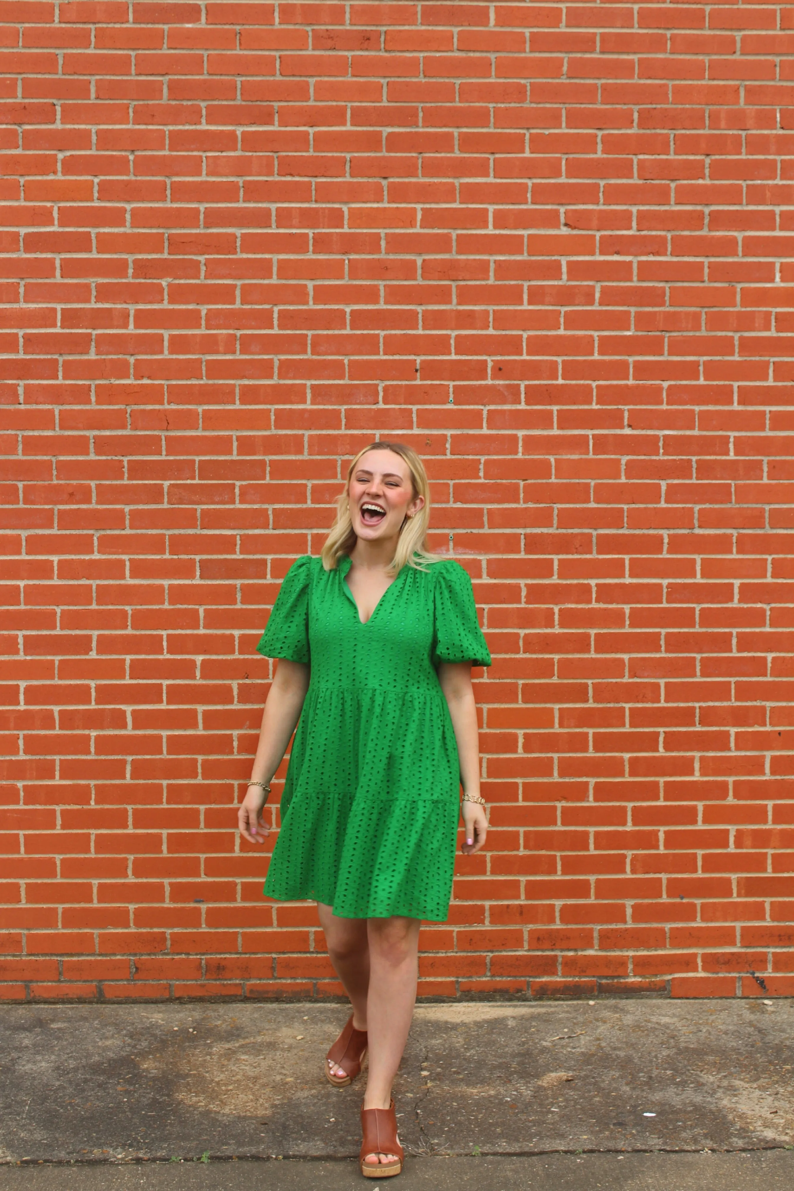 Hannah Babydoll Eyelet Dress