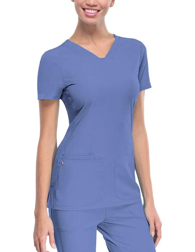 HeartSoul Women's Pitter-Pat Shaped V-Neck Scrub Top
