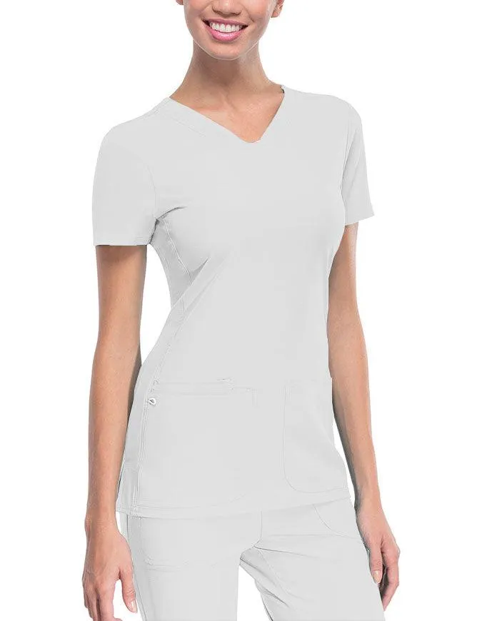 HeartSoul Women's Pitter-Pat Shaped V-Neck Scrub Top