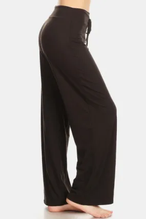 High-Waist Drawstring Wide-Leg Pants