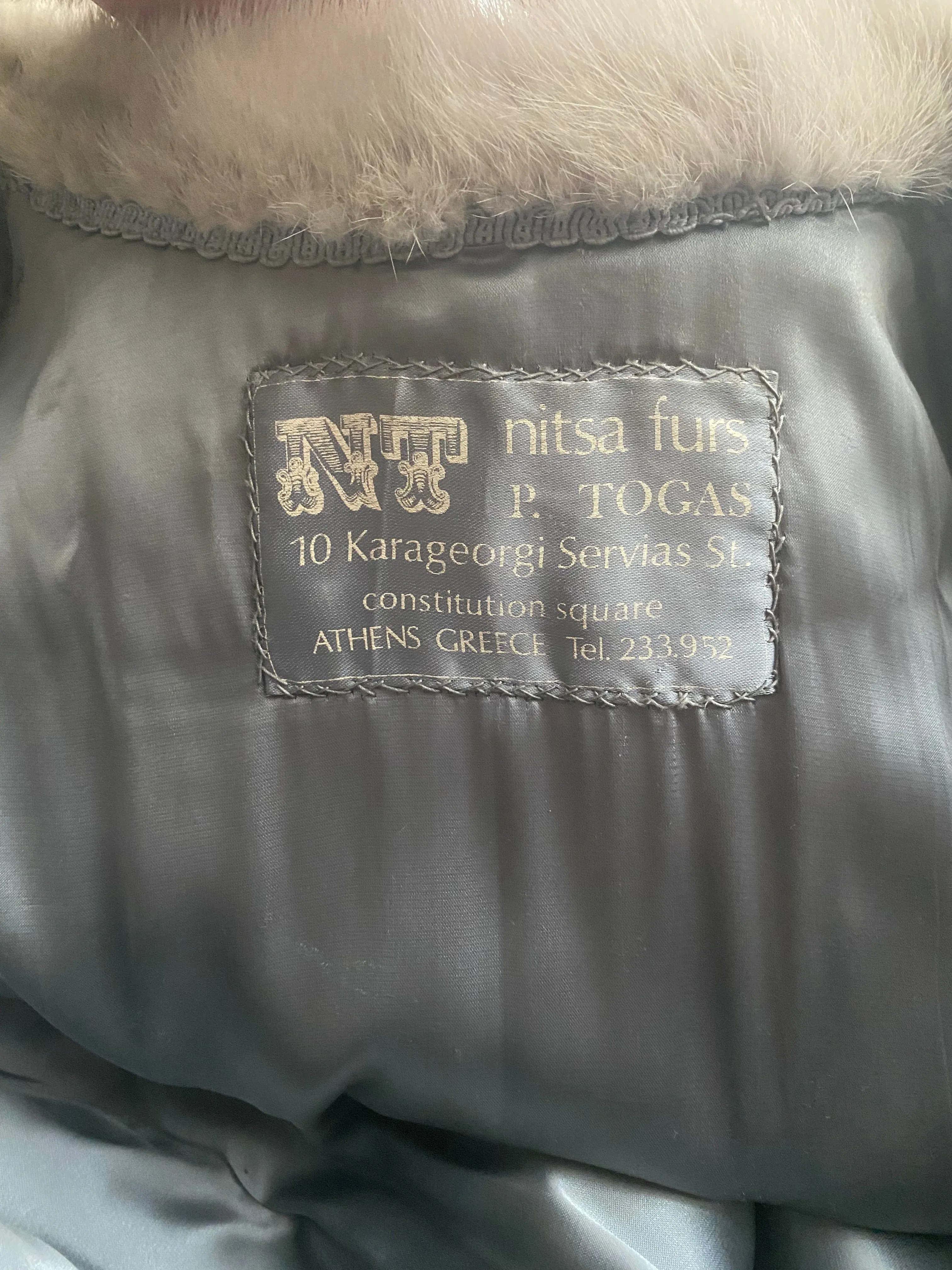 Ice Queen 1960's Silver Persian Lamb Princess Fur Coat and Matching Hat / ML
